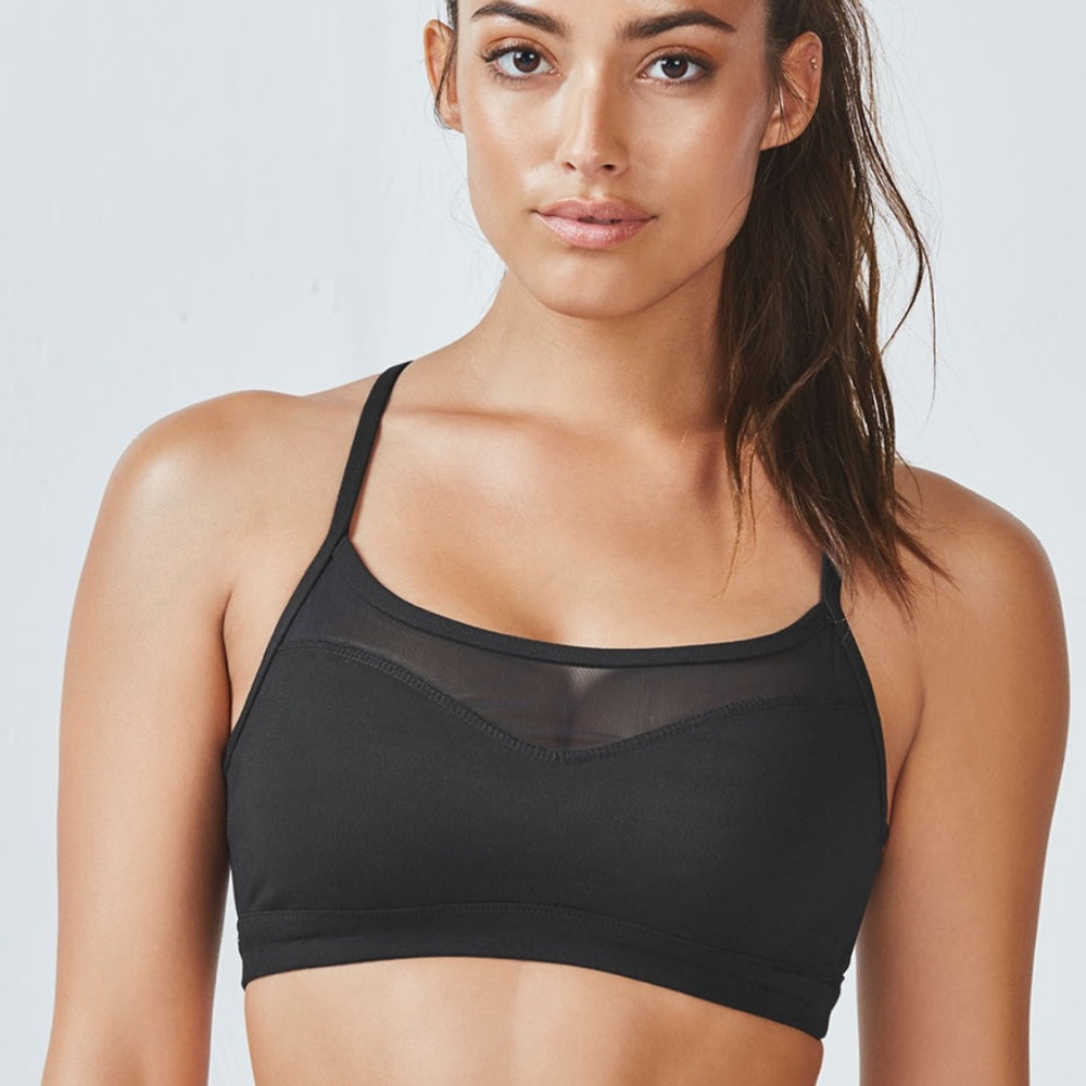 NWT Fabletics Snap Reversible Mesh Sports Bra